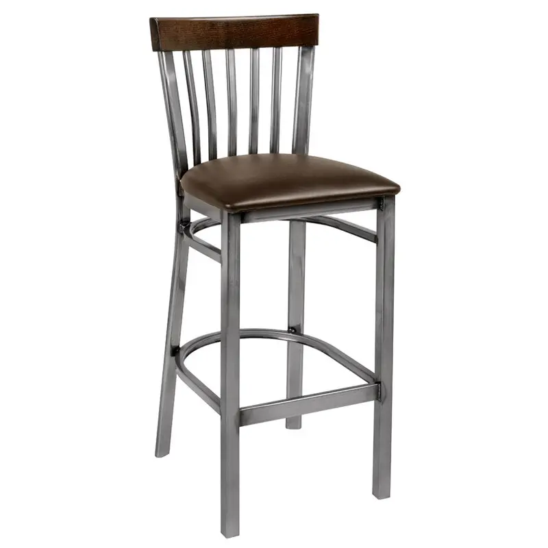 Seville Counter Barstool – Curved Back and Modern Metallic Accents
