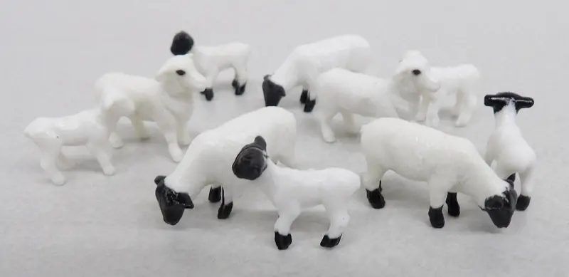 Sheep and Lamb Mixed Pack – 10-Piece 1:64 Farm Animal Set #12743F