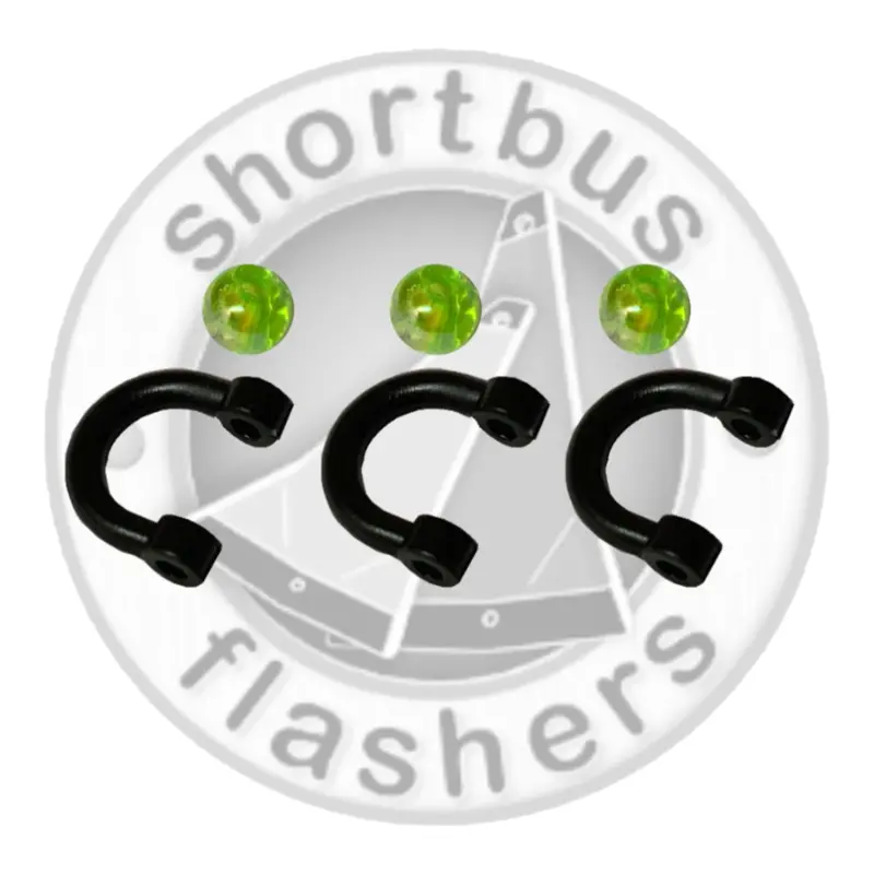 ShortBus Green Bead Plastic Clevis – Durable Fishing Hardware