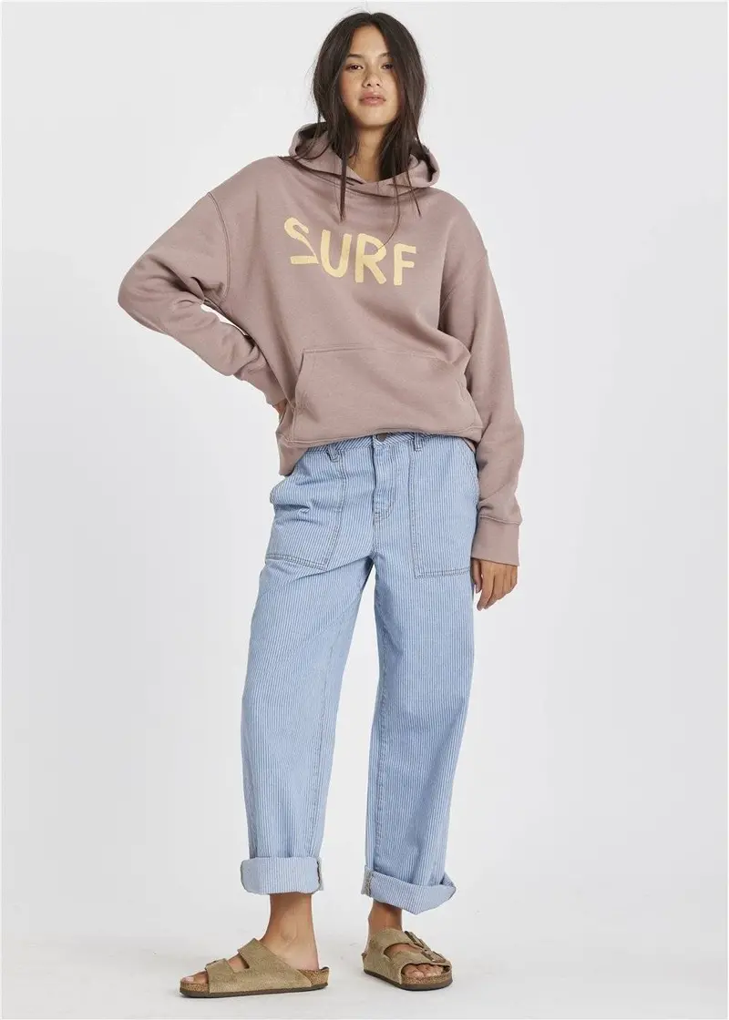 Sisstr Surf-Style Long-Sleeve Fleece Hoodie