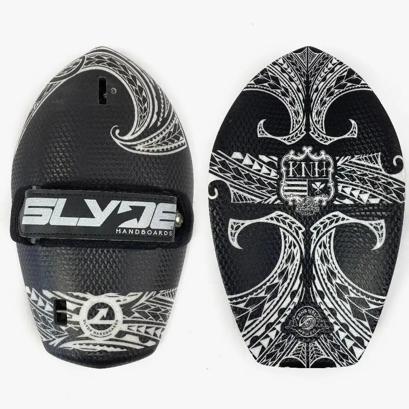 Slyde Hawaiian Bula Tribal Handboard – Black & White Pattern