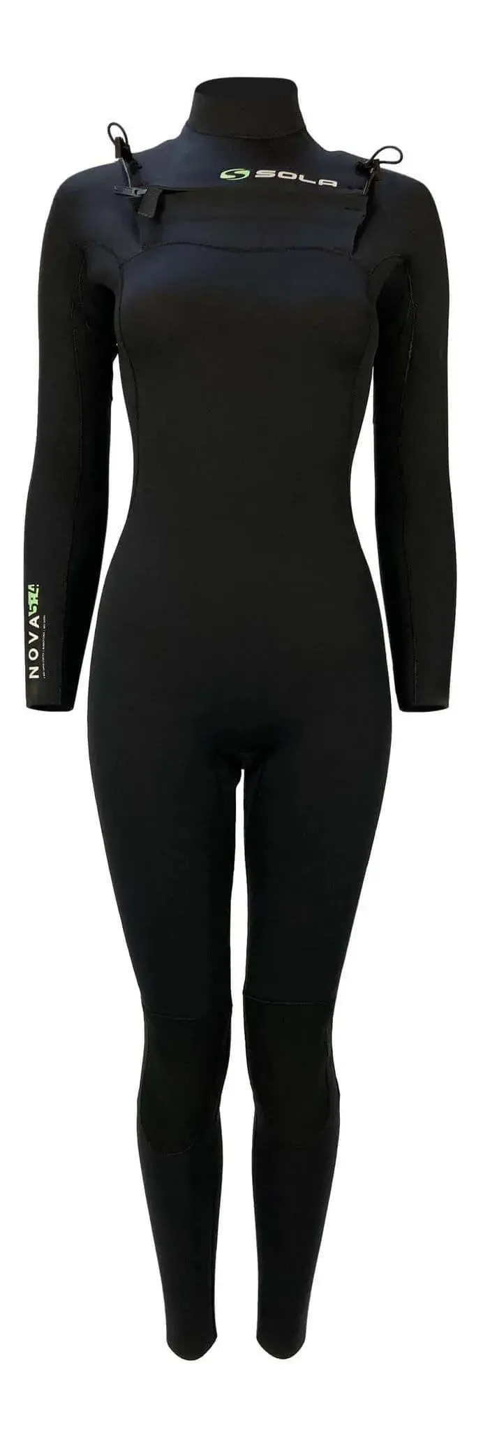 Sola Nova Women’s 5/4mm Chest-Zip Wetsuit – Black