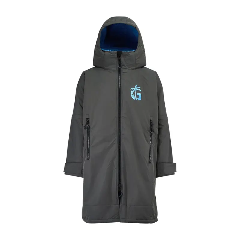 Sports-Cape Charcoal and Blue Slippers