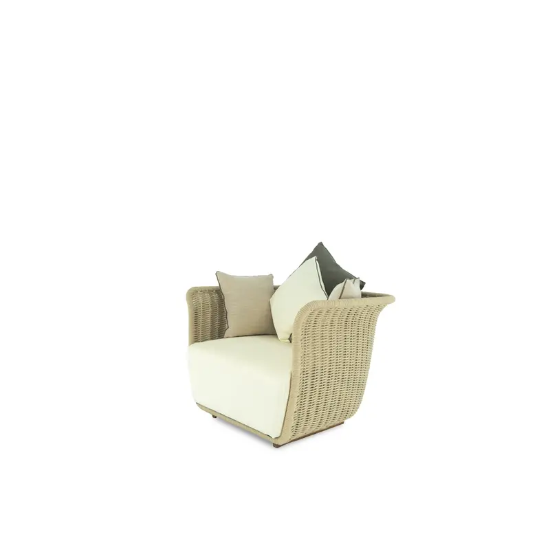 Stylish Outdoor Armchair with Removable Cushions