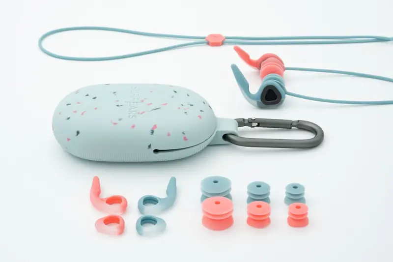 SurfEars 4.0 Waterproof Earplugs – Coral Sky Edition