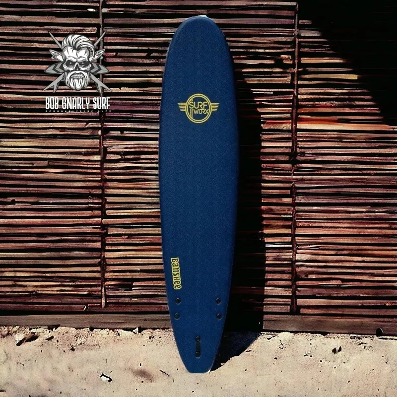 Surfworx Banshee 9’0″ Mini Mal Soft Top Surfboard – Midnight Blue