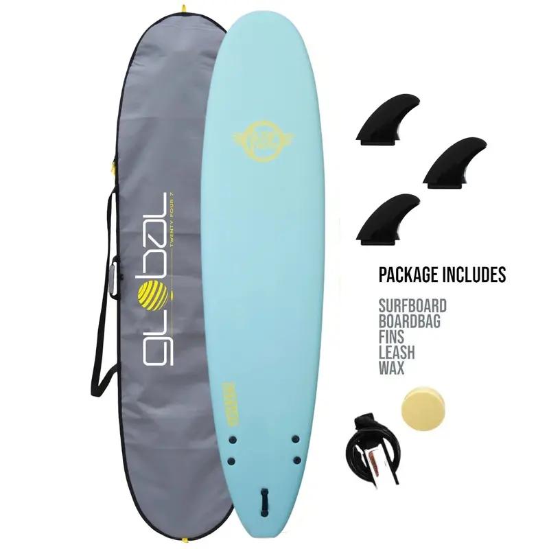 Surfworx Banshee Ice Mint 9’0 Mini Mal Soft Surfboard Starter Kit