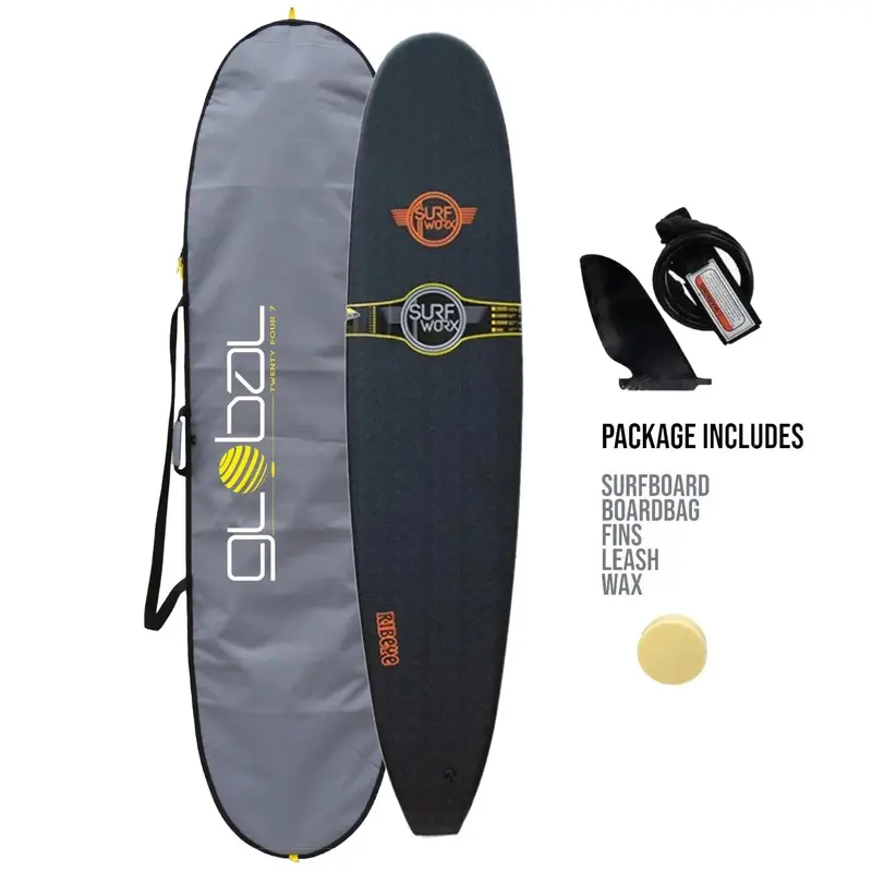 Surfworx Ribeye 9’0 Soft Longboard – Black Starter Package