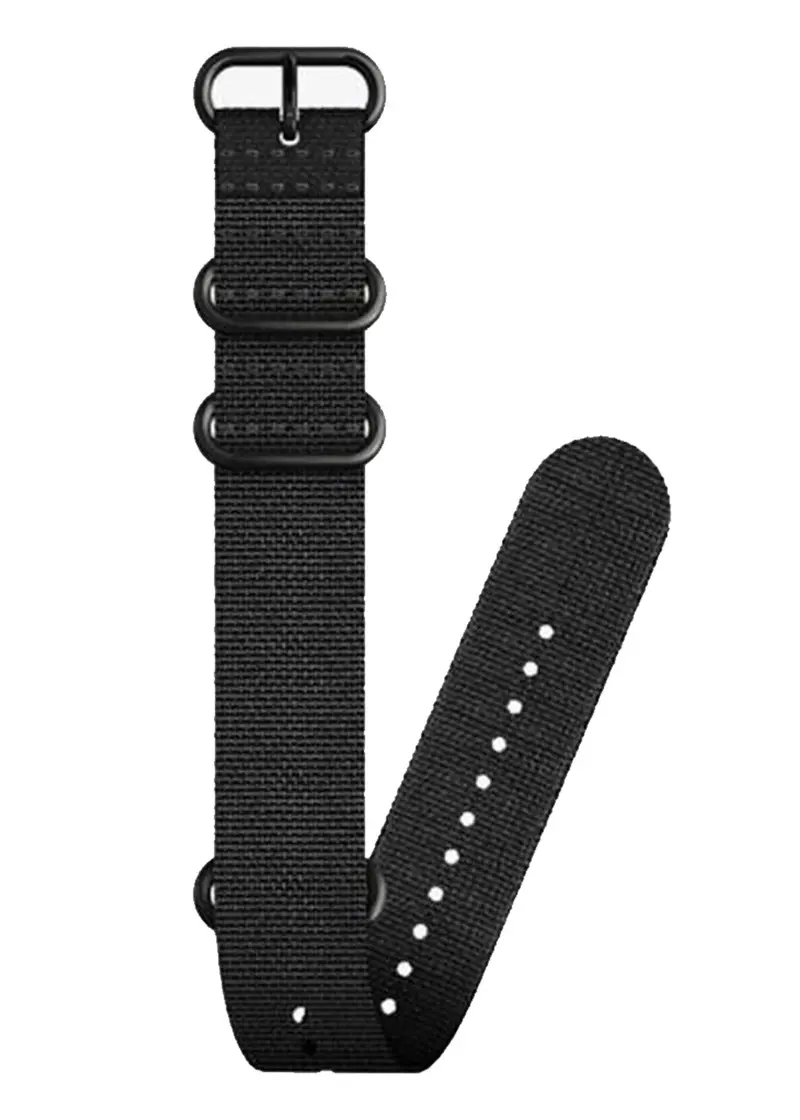 Suunto D5 Zulu Textile Wrist Strap – Large, Black/Black