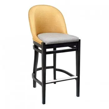 Tailored Tub-Style Barstool with Upholstered Seat