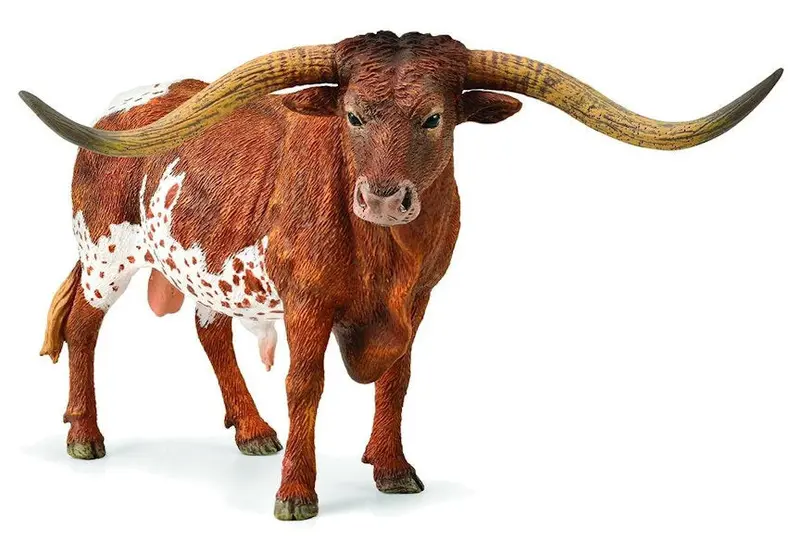 Texas Longhorn Bull Miniature Figure – Detailed Animal Collectible