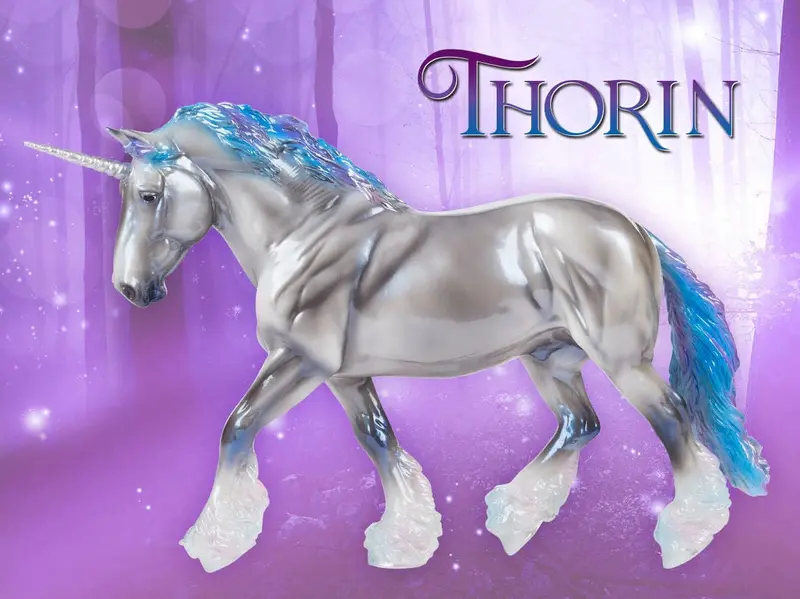 Thorin Unicorn Stallion Figurine – 1:9 Fantasy Horse Sculpture