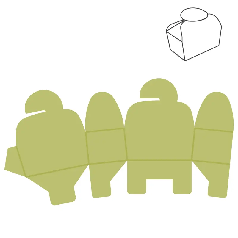 Top-Closing Gift Box Die Template