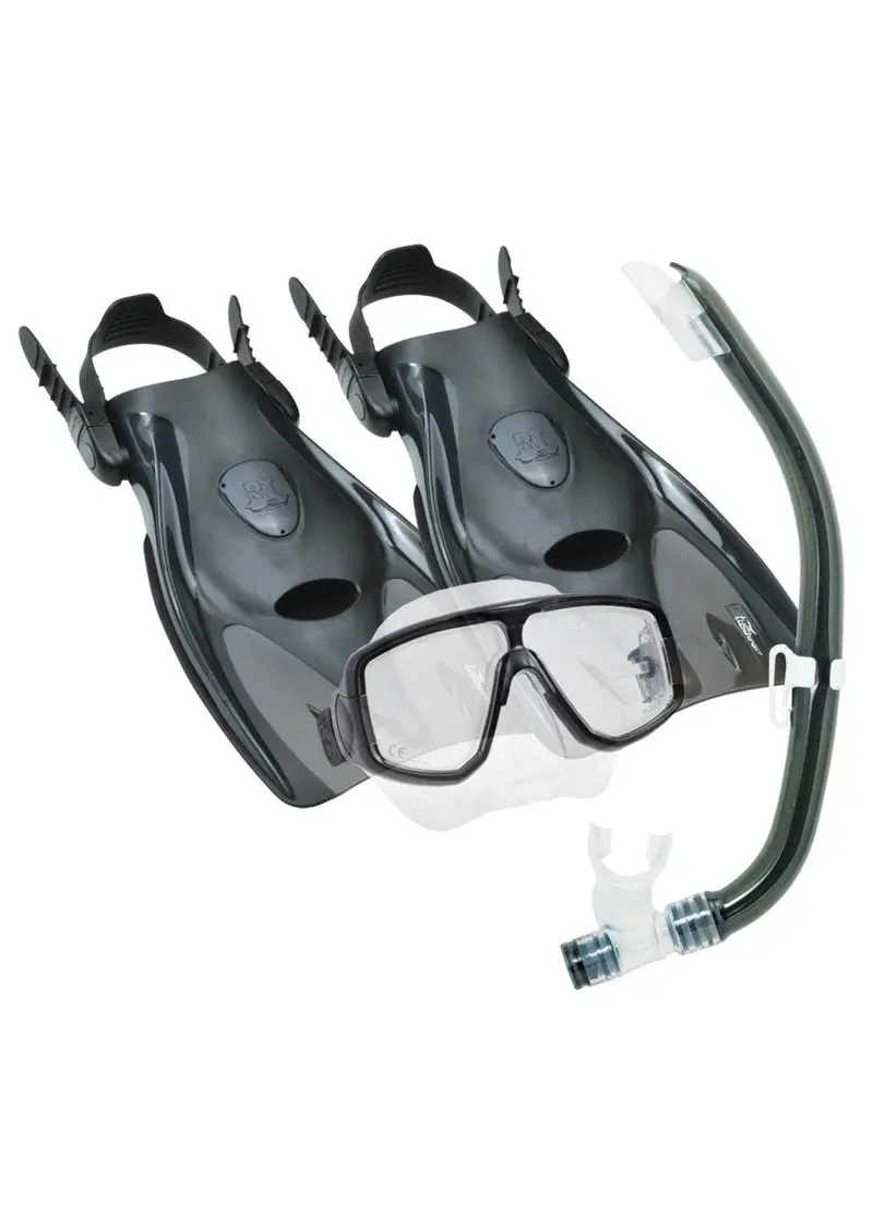 TUSA Platina Hyperdry Snorkeling Set – Adult Mask, Snorkel & Fins Bundle