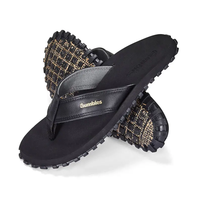 Vegovert Men’s Black Flip-Flops
