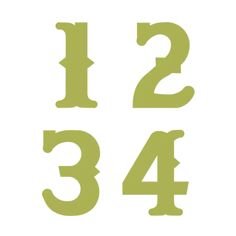 Vintage-Style 11-Inch Number Stencils – Alphabet Series