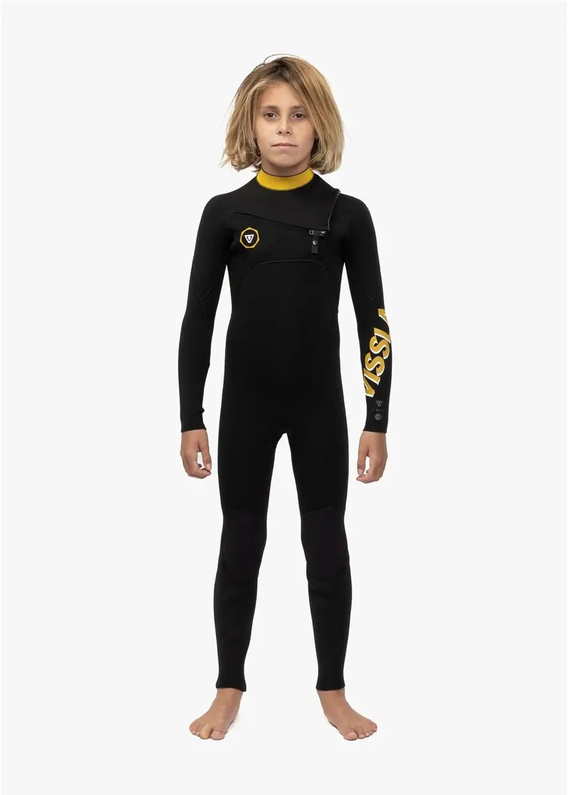 Vissla 7 Seas Boys’ 4/3mm Chest-Zip Full Wetsuit