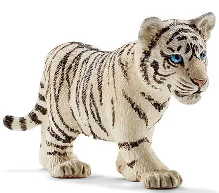 White Tiger Cub Figurine for Animal Collection Sets