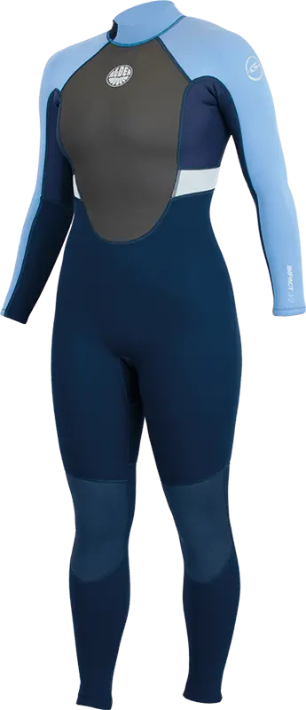 Women’s Alder Impact 3/2mm Back-Zip Blue Full-Length Wetsuit