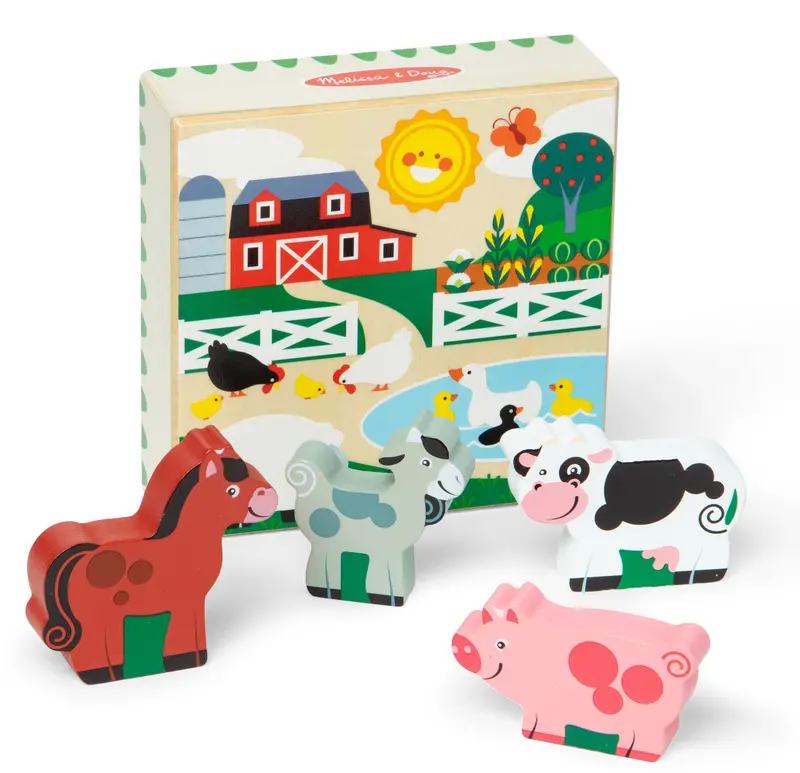 Wooden Farm Animal Matching Game Set #50273