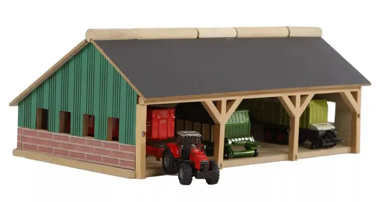 Wooden Machinery Shed – 1:87 Scale Farm Building Model