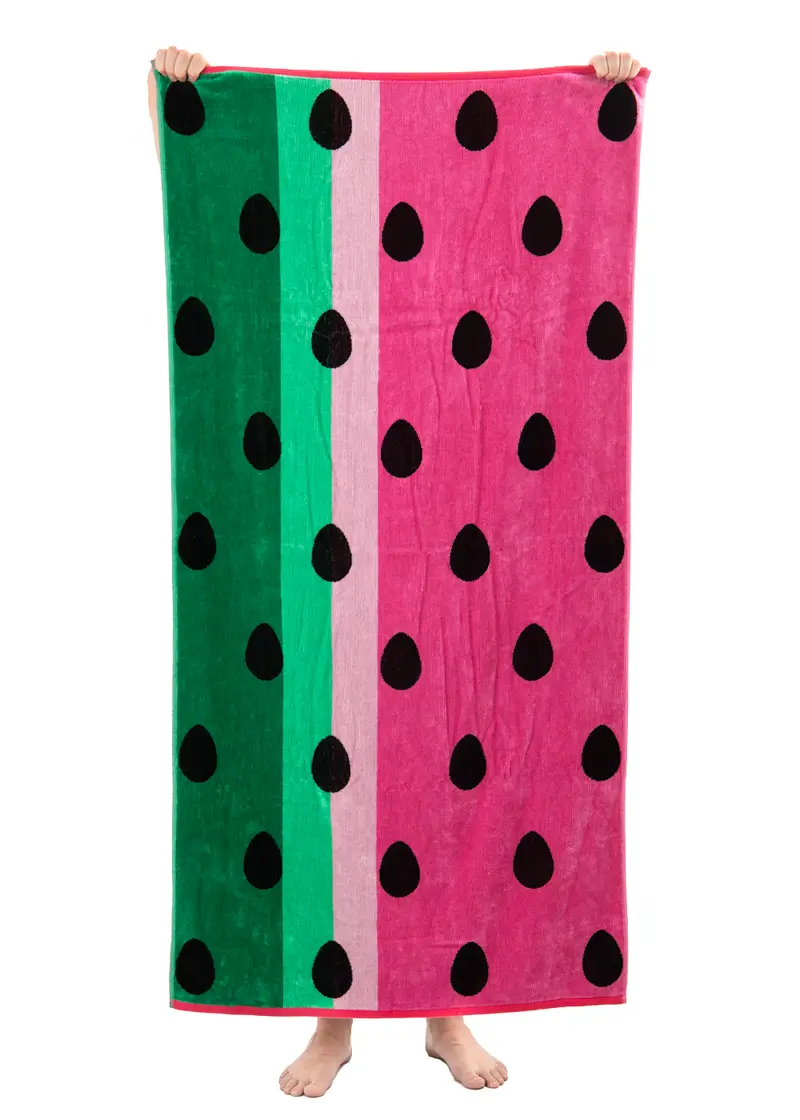 WW Double Jacquard Beach Towel – Watermelon Theme