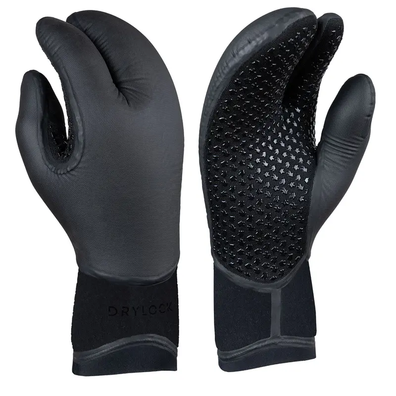 Xcel Drylock Inferno 3-Finger Gloves – 5mm Black Insulated Wetsuit Gloves