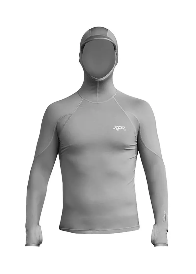 Xcel Men’s Drylock UPF 50 Long-Sleeve Rash Guard with Hood