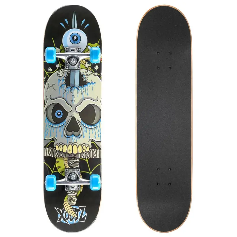 Xootz Snake Skull Doublekick Street Skateboard – 31″ Deck