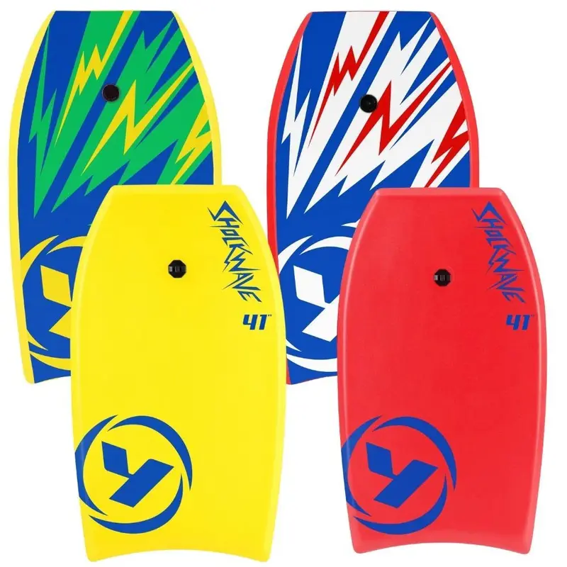 Yello Slick Shockwave 41-Inch Red-and-Yellow Bodyboard for Kids and Adults
