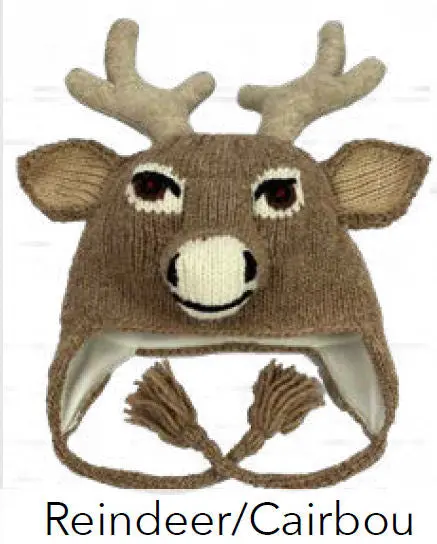 Youth Caribou Animal Hat – Festive Reindeer-Inspired Winter Headgear