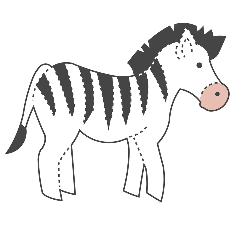 Zebra-Themed Zoo Animal Design