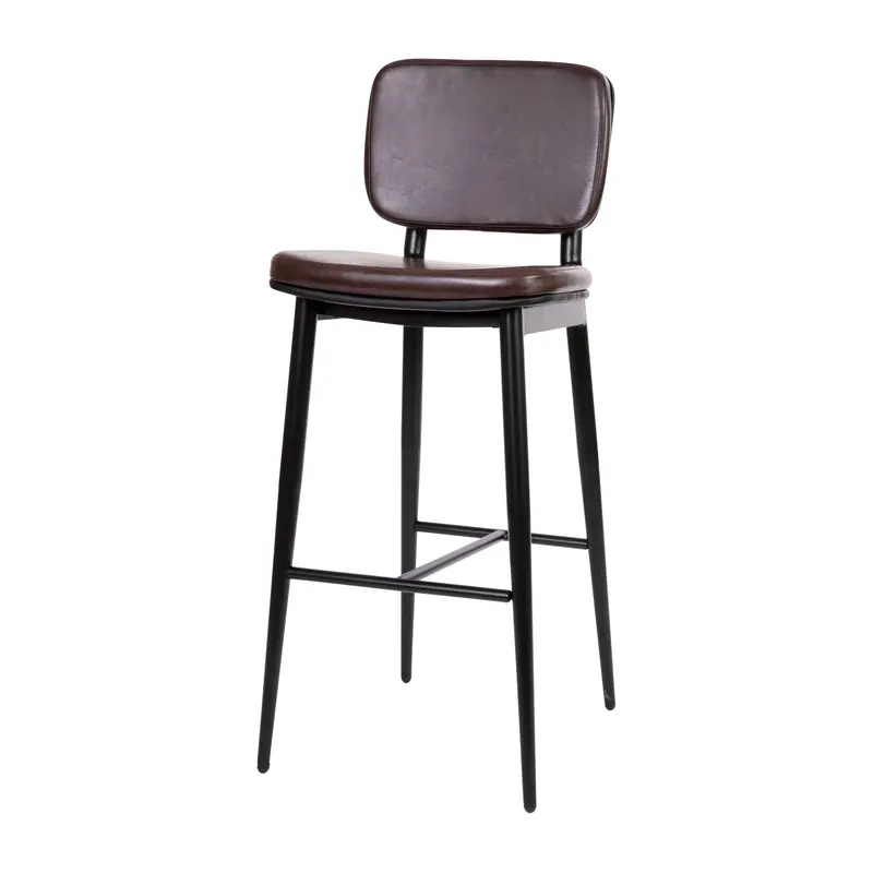 Zoe Brown Fabric Barstool – Soft-Touch Upholstered Counter Stool